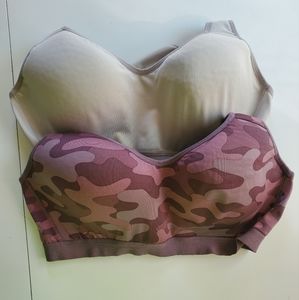 Layer 8 Set of 2 Lightly Padded Sports Bras, Size L